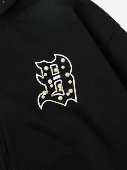 Supermade Pearl Embellished Zip Up Set