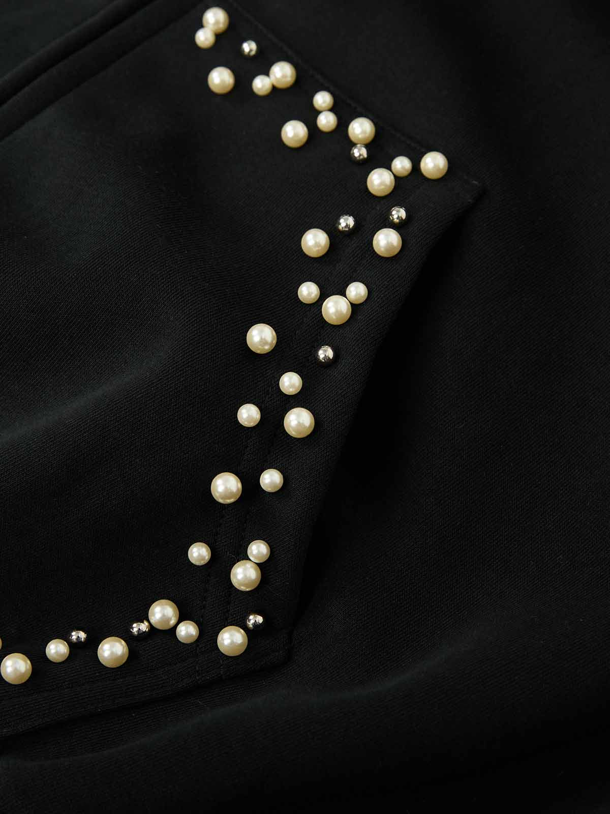 Supermade Pearl Embellished Zip Up Set