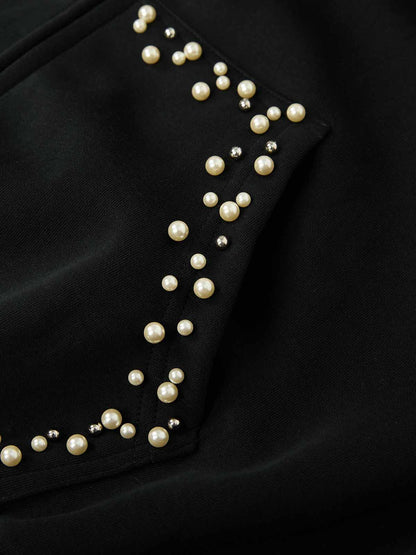 Supermade Pearl Embellished Zip Up Set