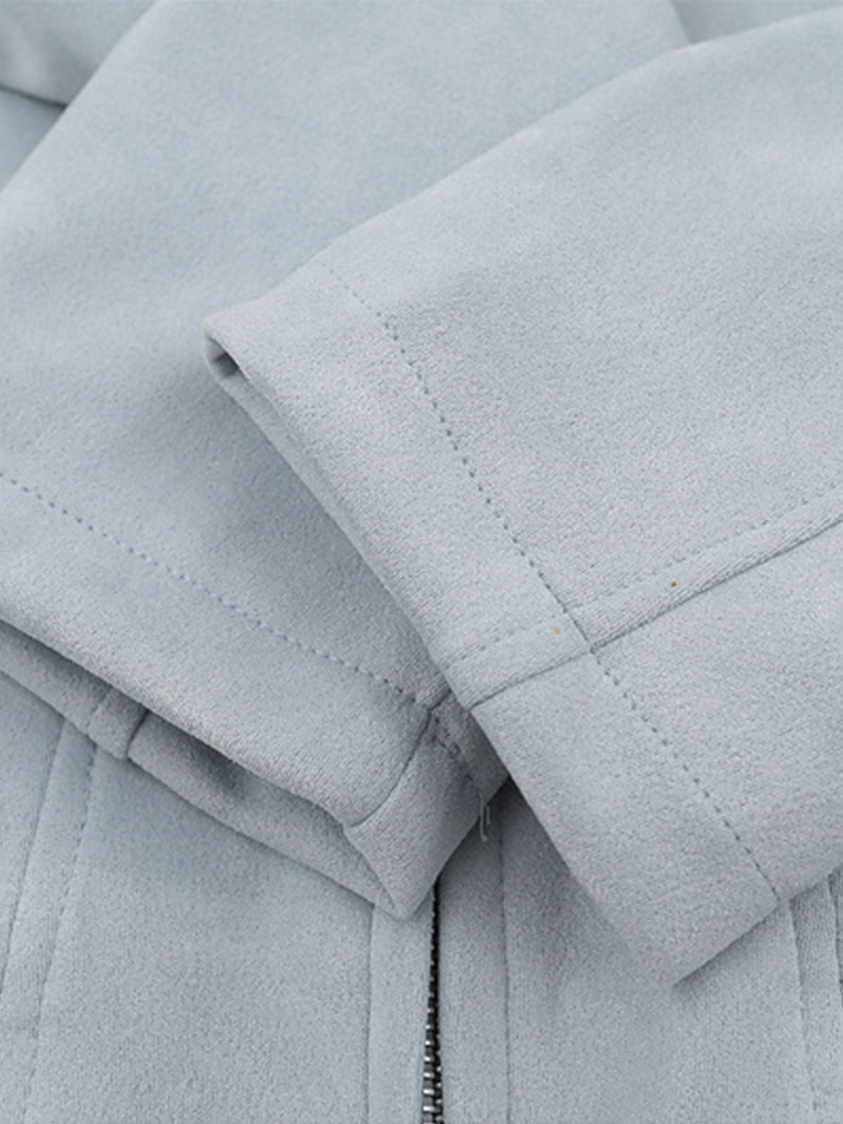 Suede Fur Hooded Slim Fit Jacket