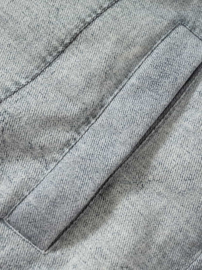 Winter-Ready Corduroy Jacket with Faux Fur Trim for Men 