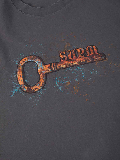 Supermade Rusty Metal Key Print T-Shirt?