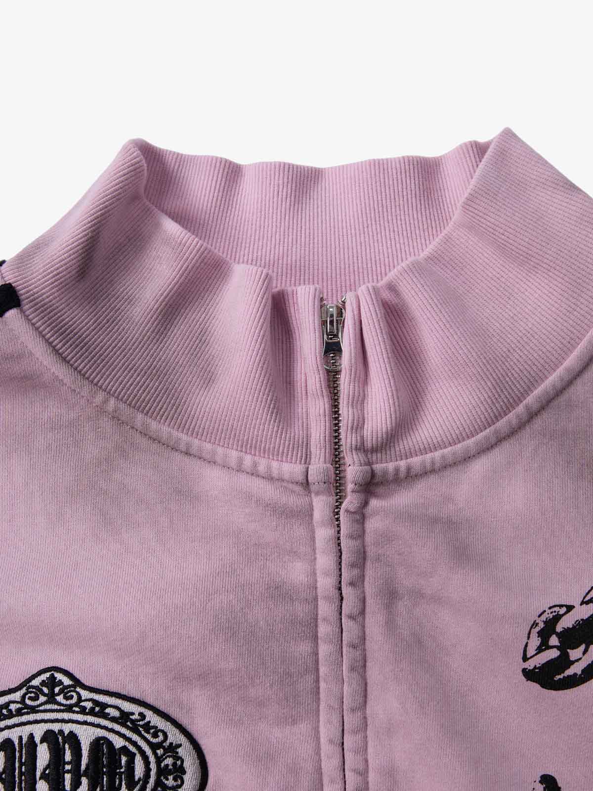 Supermade Vintage Distressed NO.3 Stand Collar Tracksuit 