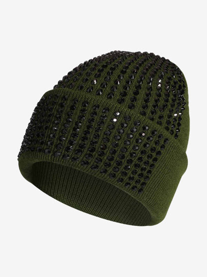 Knitted Rhinestone Beanie Hat with Sequins and Sparkle Design for Women and Men Fashion Winter Warm Cap?