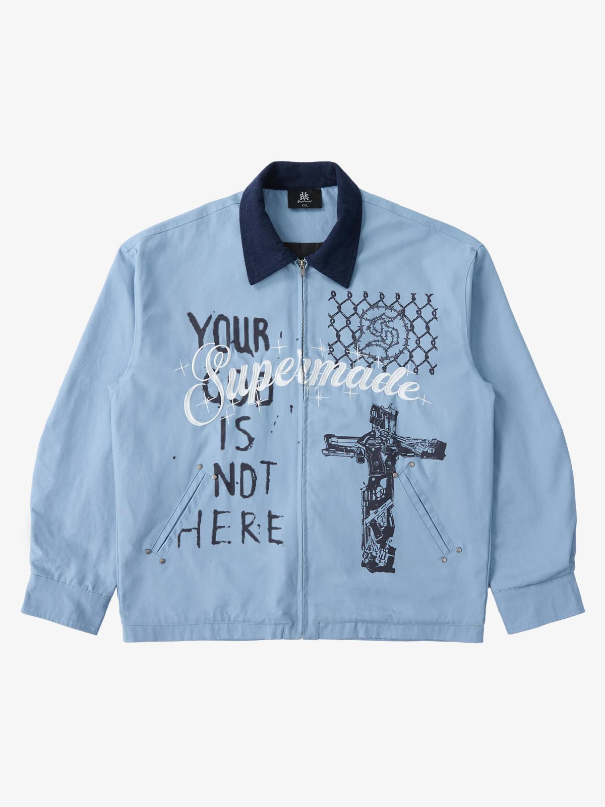 Supermade Retro Slogan Embroidered Canvas Set 