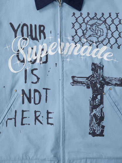 Supermade Retro Slogan Embroidered Canvas Set 