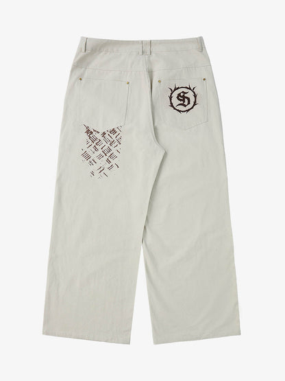 Supermade Retro Slogan Embroidered Canvas Set 