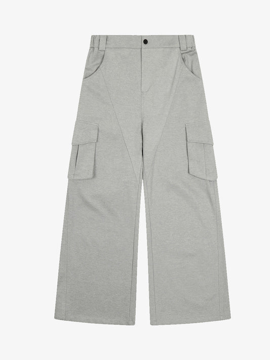 Wide-Leg Cargo Trousers with Multi-Pockets for Everyday Wear 