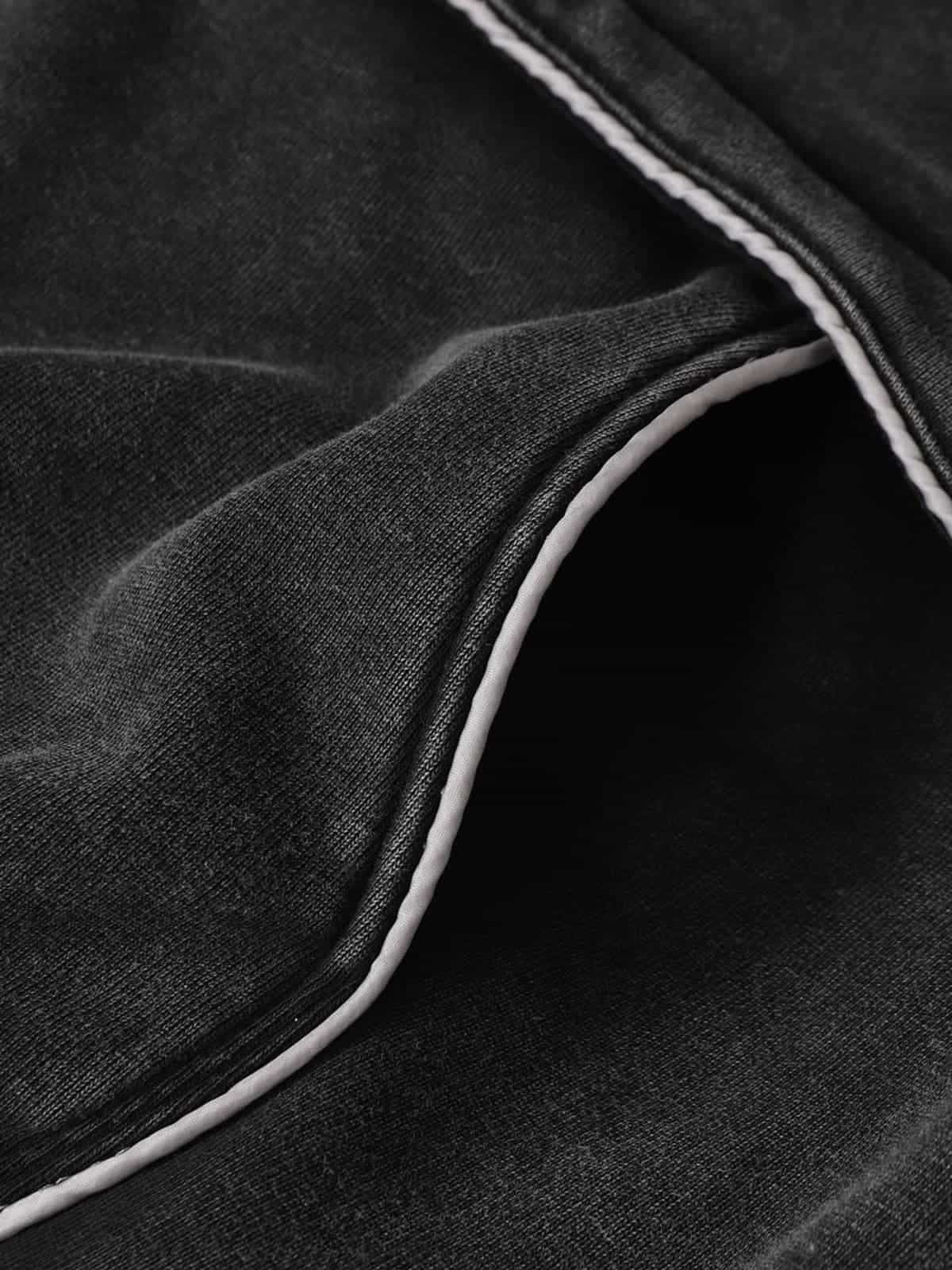 Retro Deconstructed Patchwork Washed Hoodie 