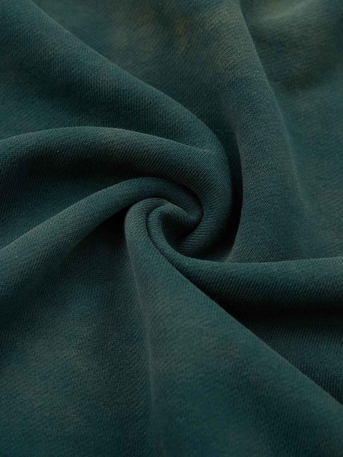 Supermade Gradient Eagle Embroidery Distressed Stand Collar Sweatshirt Jacket?