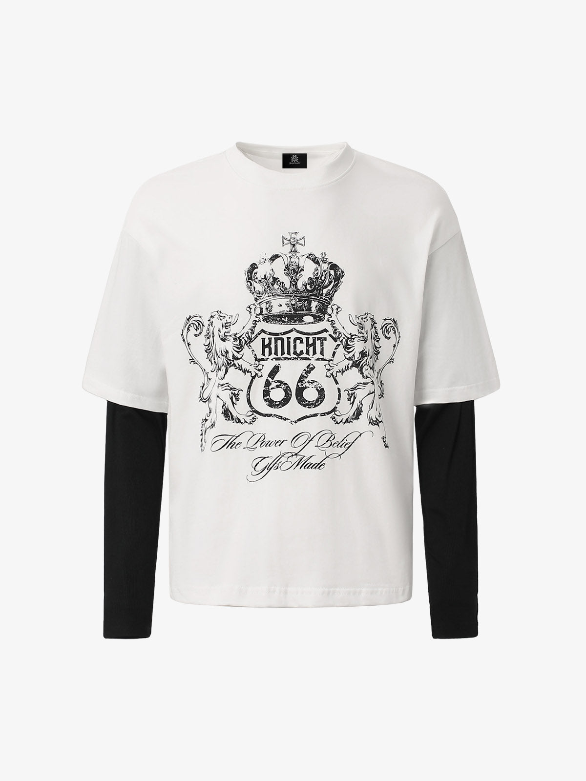 Knight Crest Graphic T-Shirt - Stylish and Comfortable Layered Design for Everyday Wear 