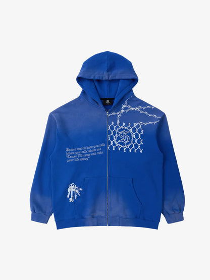 Supermade Vintage Distressed Print Patchwork Sweatshirt Set 