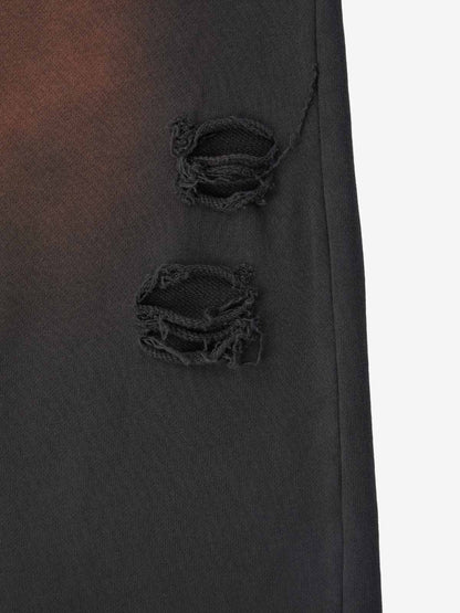 Supermade Vintage Distressed Print Patchwork Sweatshirt Set 