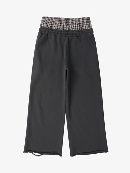 Supermade Vintage Distressed Print Patchwork Sweatshirt Set 