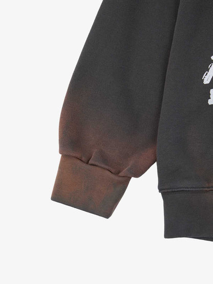 Supermade Vintage Distressed Print Patchwork Sweatshirt Set 