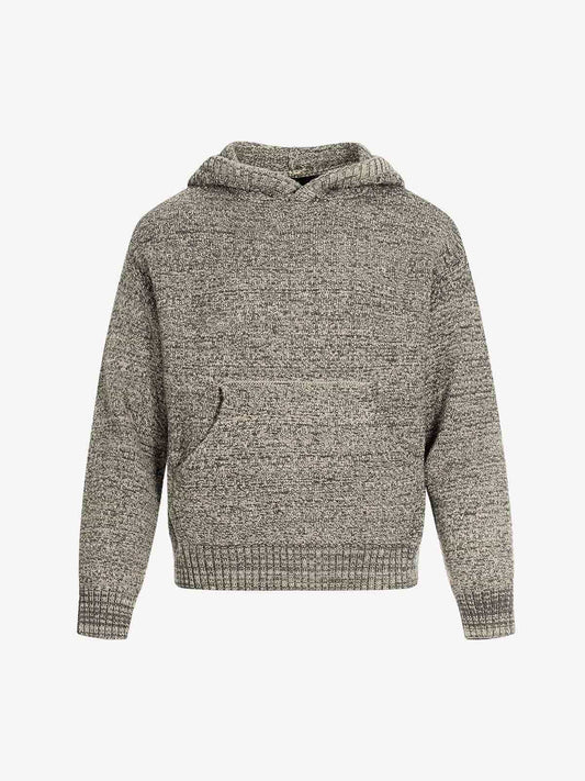 Relaxed Fit Knit Hooded Pullover Hoodie Sweater