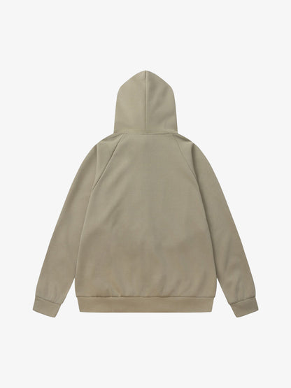 Retro Wasteland Star-Print Brush Ink Print Cardigan Hoodie 