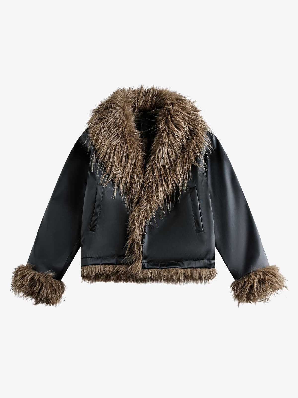 Winter-Ready Corduroy Jacket with Faux Fur Trim for Men 