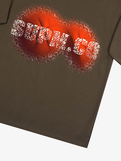 thesupermade-Foam texture basketball pattern print – Loose streetwear trendy T-shirt 