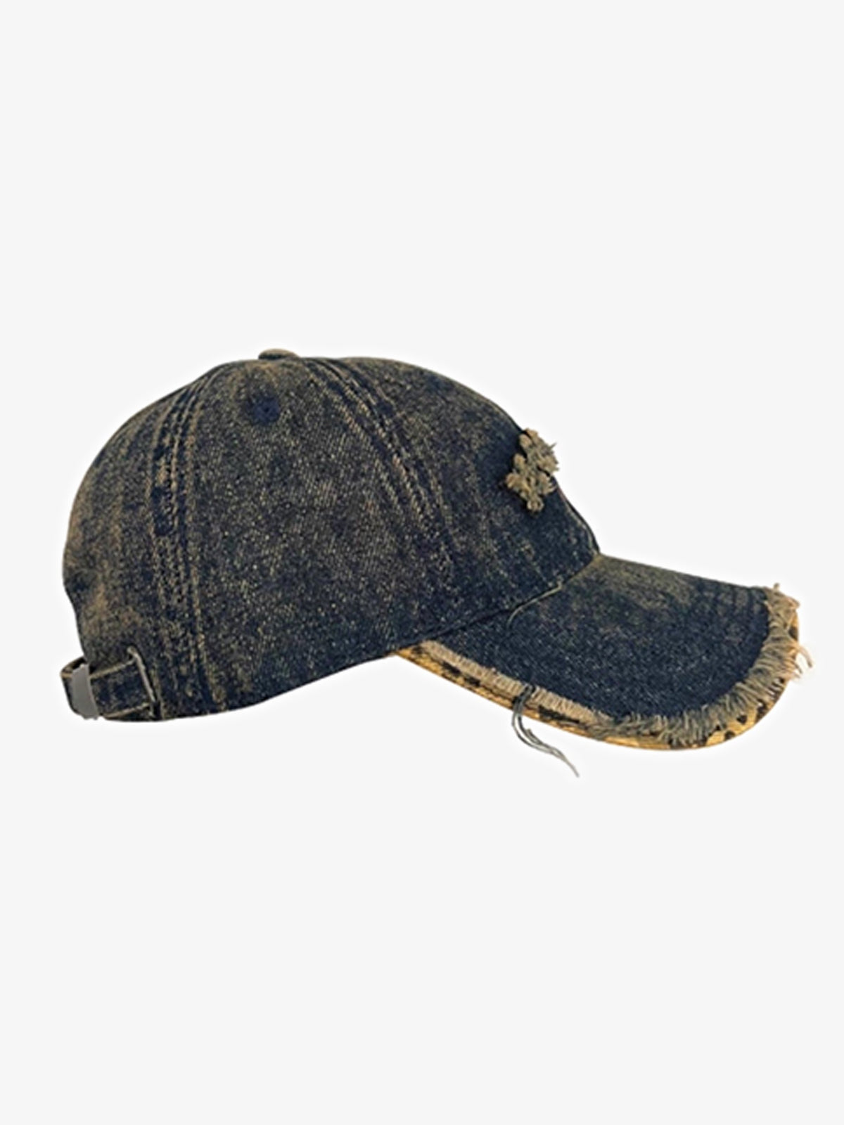 Stylish Denim Baseball Cap with Embroidered Letters for Casual Wear 