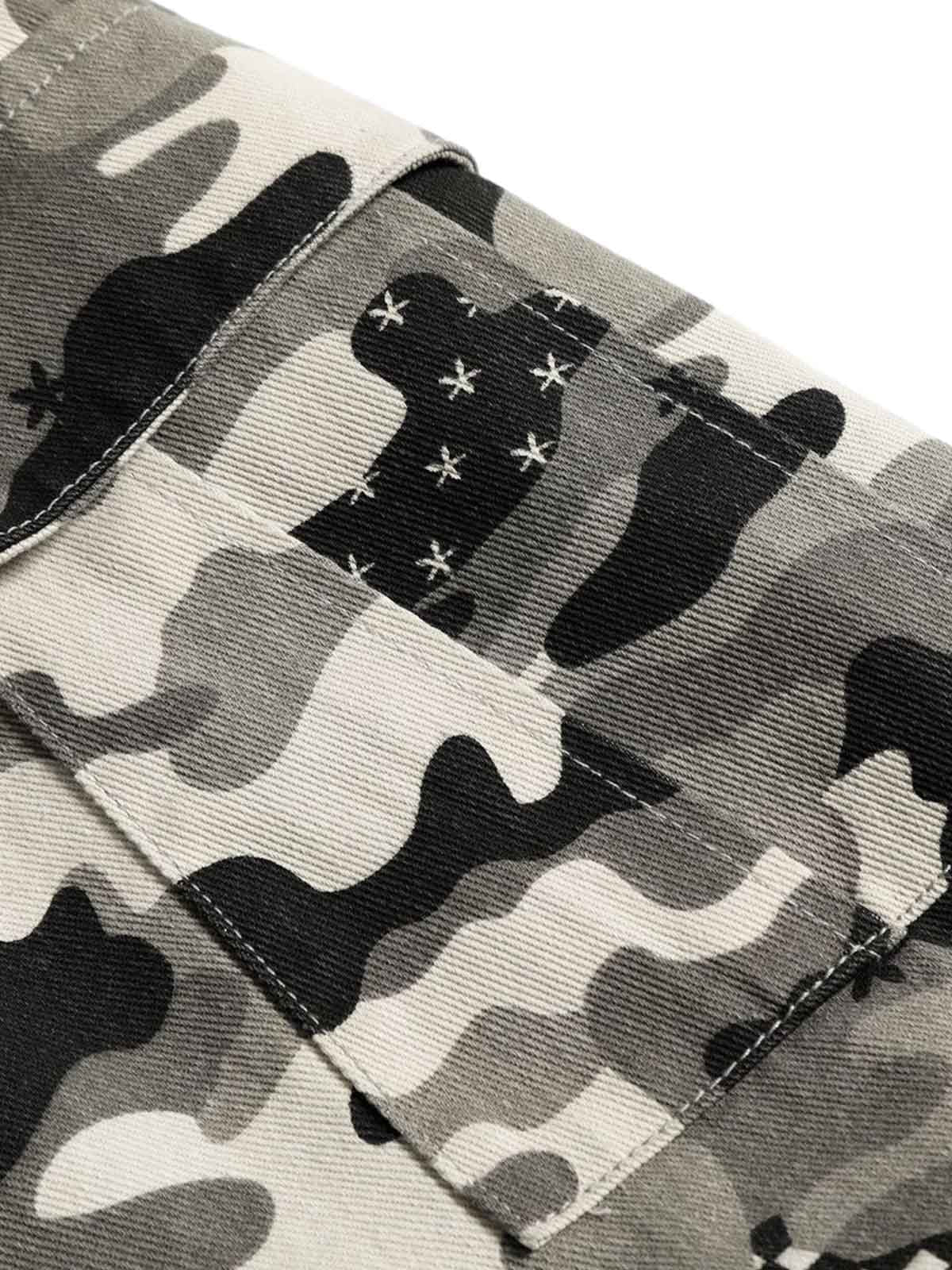 Camouflage Multi-pocket Cargo Jorts 