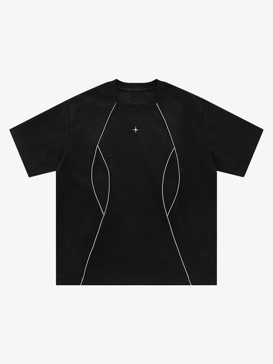 Functional Deconstructed Split Short-sleeved T-shirt 