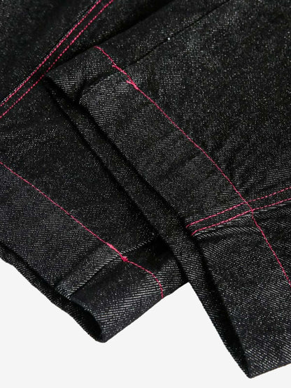 Street Culottes Red Stitching Barrel Jeans 