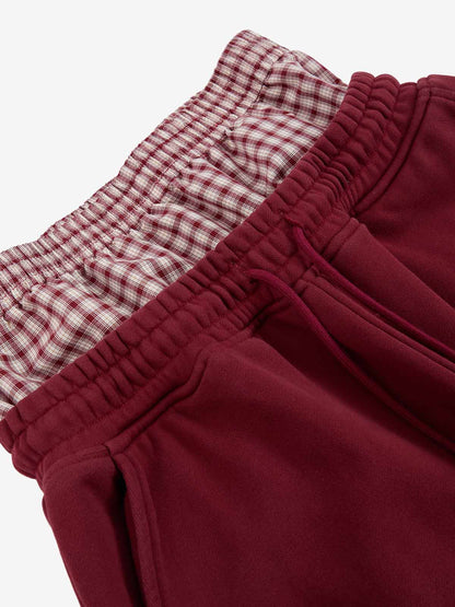 Supermade Vintage Distressed Print Patchwork Sweatshirt Set