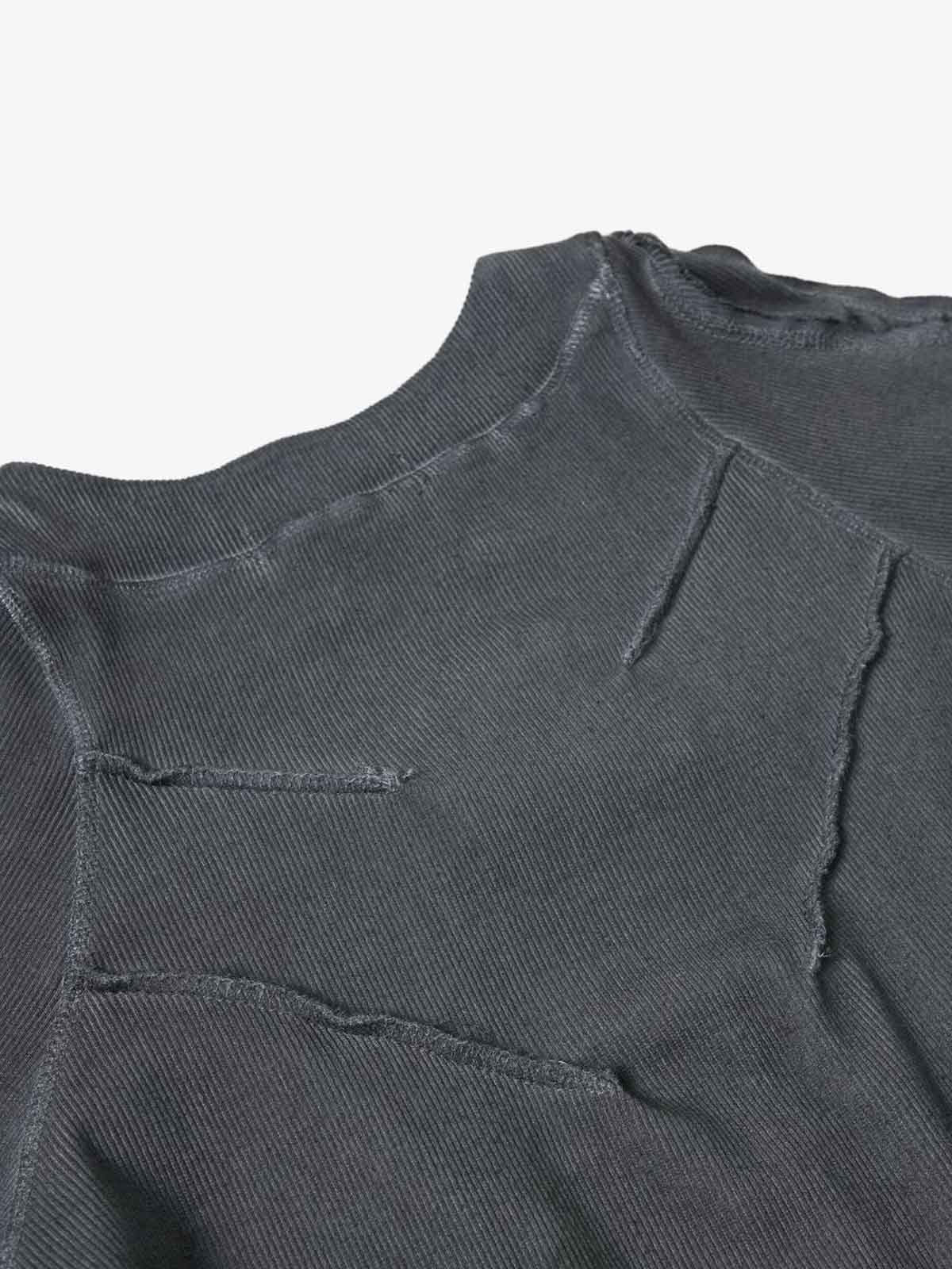 Corduroy Long Sleeve Tactical Shirt with Embroidered Logo and Padded Shoulders 