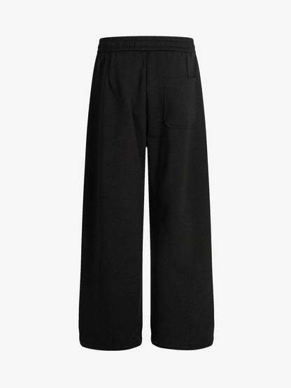 Checkered Wide-Leg Pants with Asymmetric Zippered Panel 