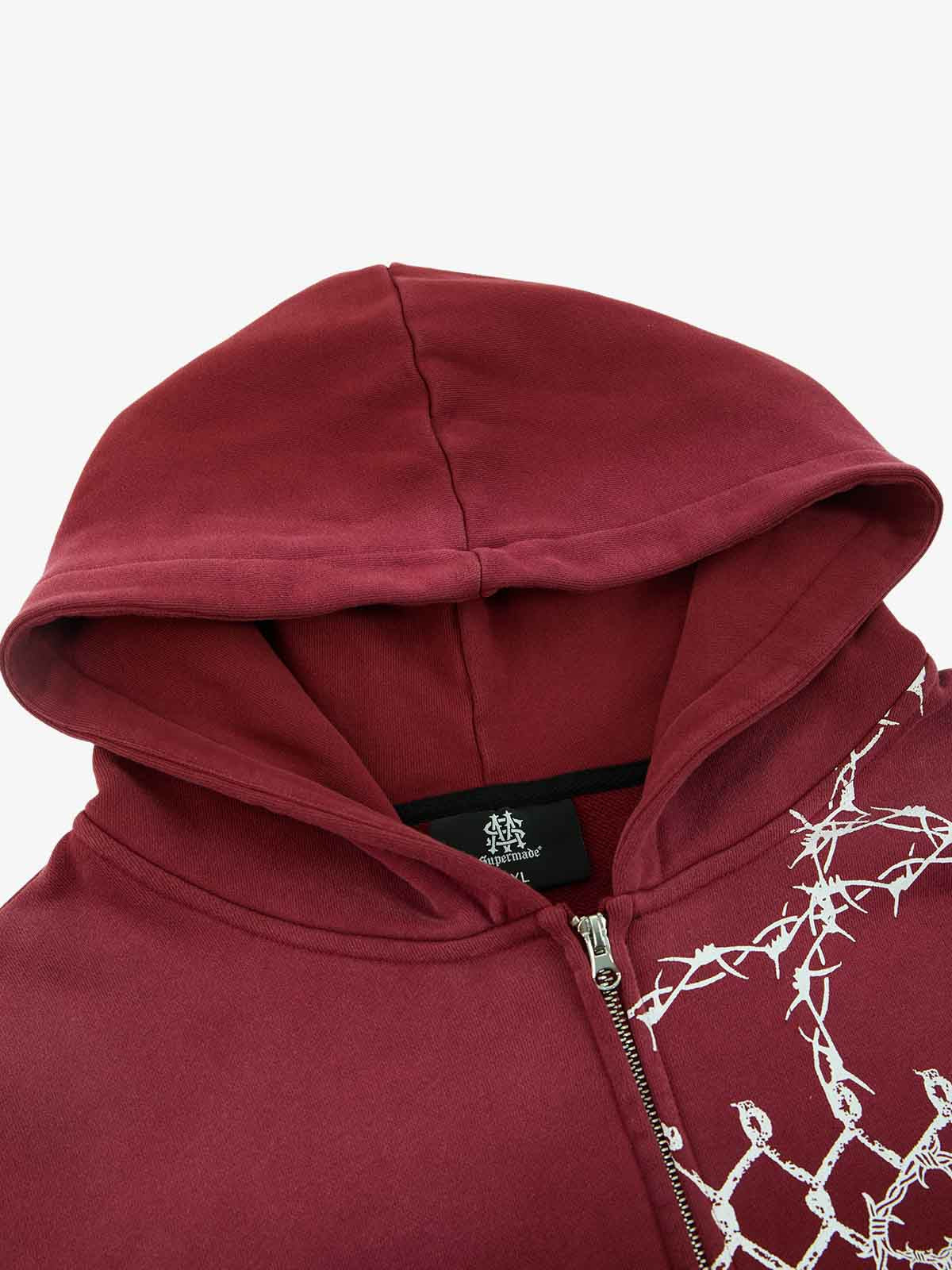 Supermade Vintage Distressed Print Patchwork Sweatshirt Set