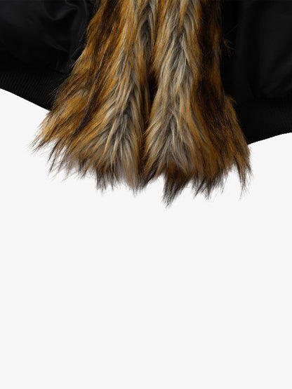 Winter-Ready Corduroy Jacket with Faux Fur Trim for Men 