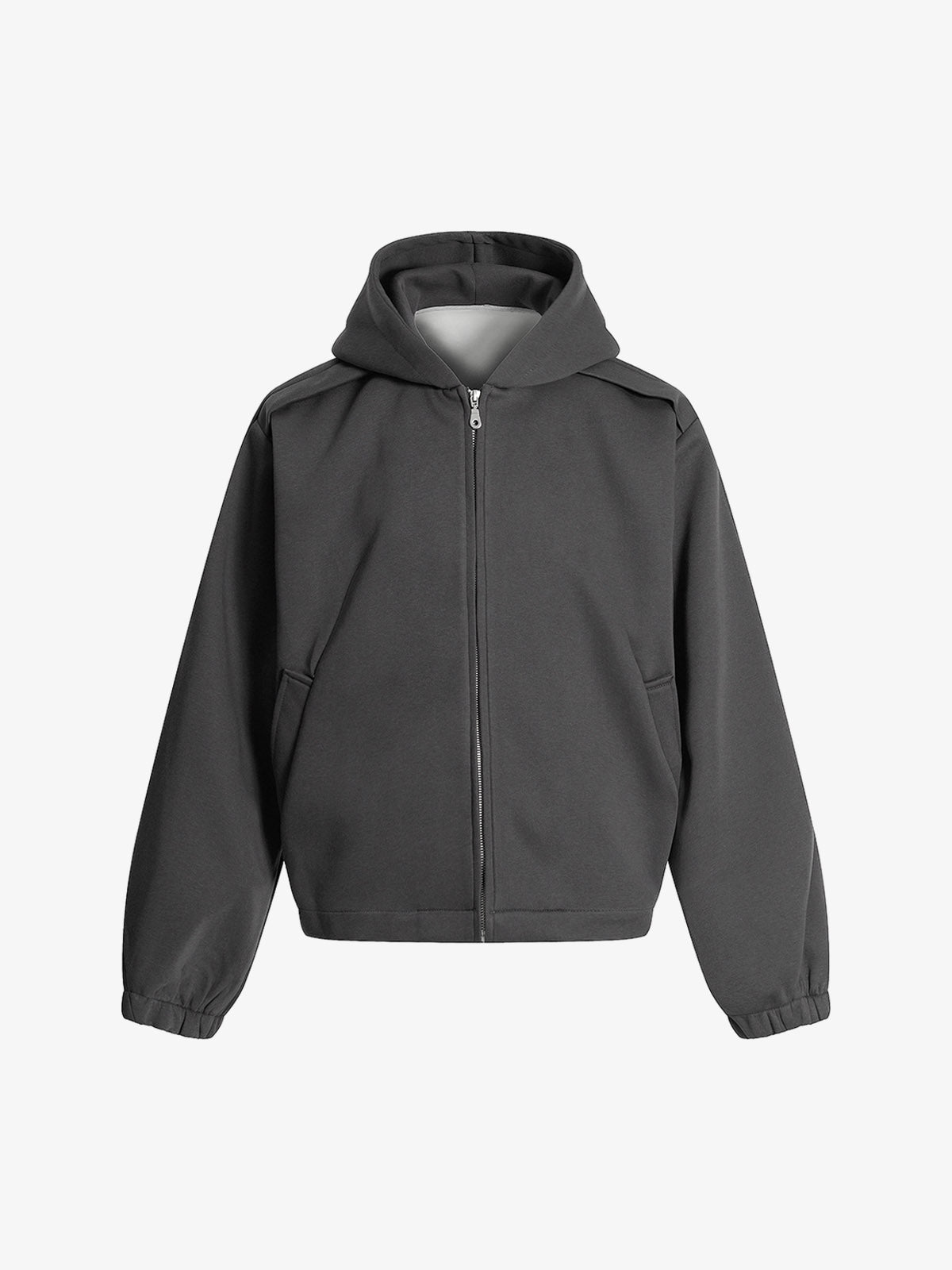 Street Deconstructed Split Zippered Hooded Sweatshirt 