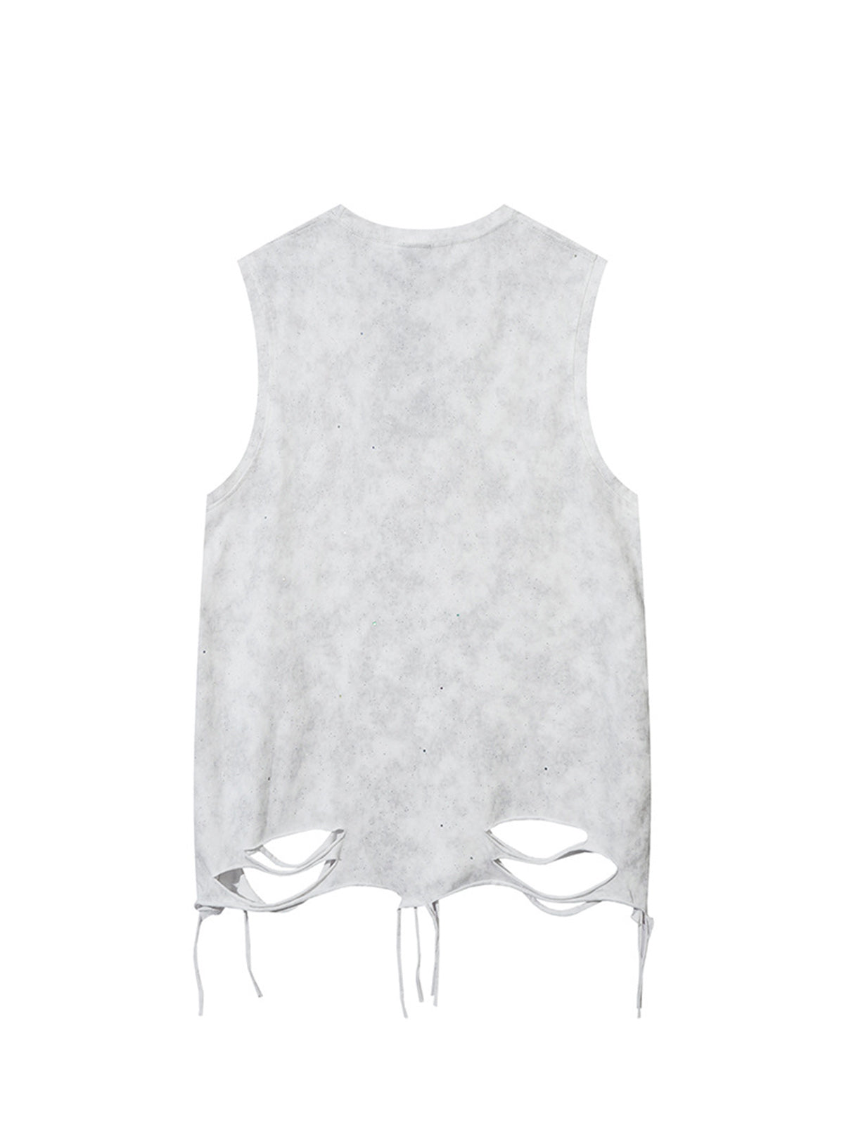 Street Chain Waistcoat Ripped Vest 