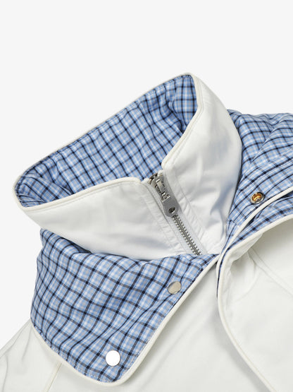 Stylish Black Bomber Jacket with Plaid Collar for Men - Perfect for Casual and Outdoor Wear 