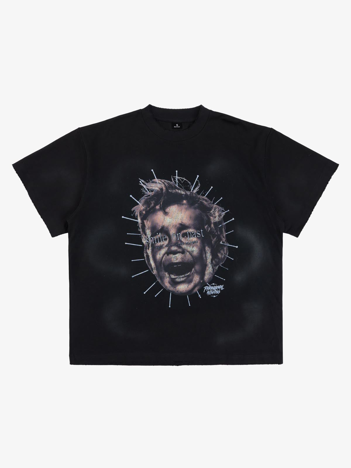 Street Retro Fun Portrait Print T-shirt