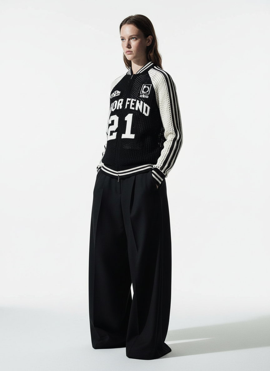 Hollow Knit Sports Zipper Racing Jacket