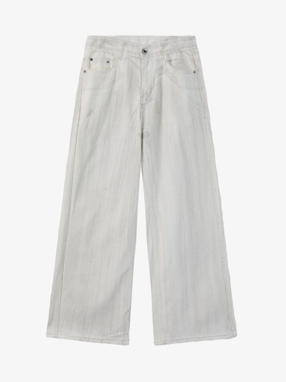 Colorful Cross Patch Straight Leg with Detachable Chain Jeans