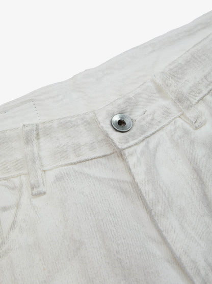 Colorful Cross Patch Straight Leg with Detachable Chain Jeans