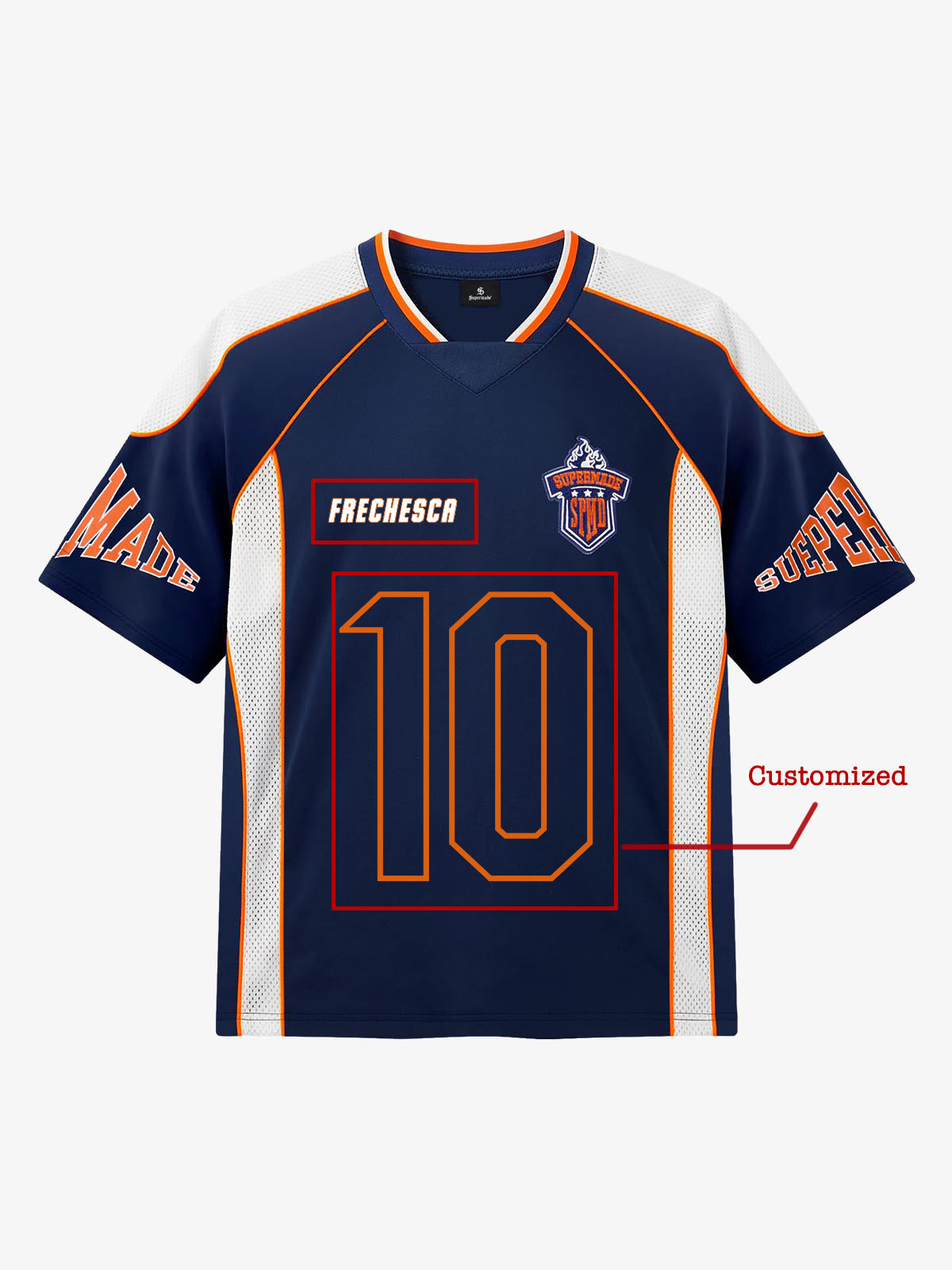 Supermade Color-Blocked Sport Jersey Pattern Customization 