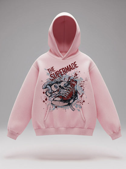 Stylish Graphic Hoodie with Bold Sneaker Design for Casual Wear 