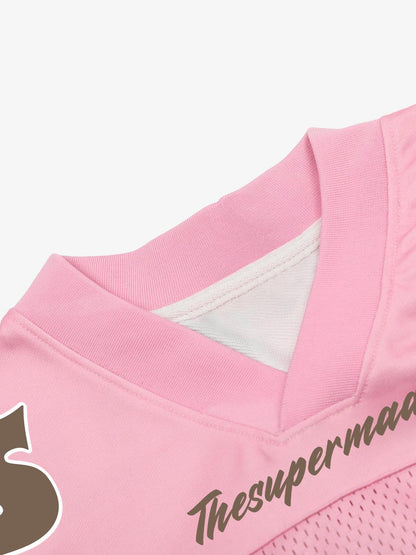 Pink Flame Print Jersey T-shirt - 2390 