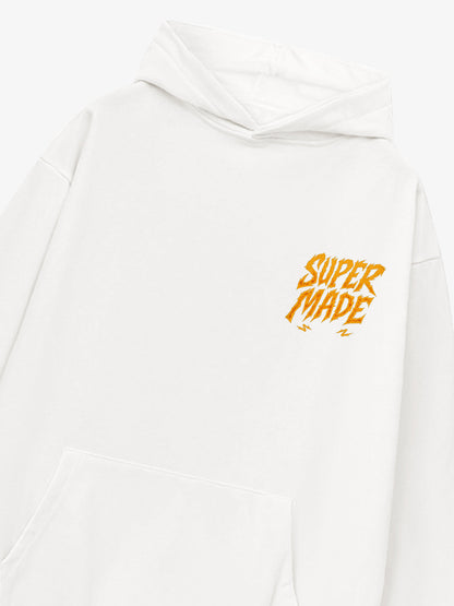 Distressed Graphic Bold Angel Wings Desig Hoodie 