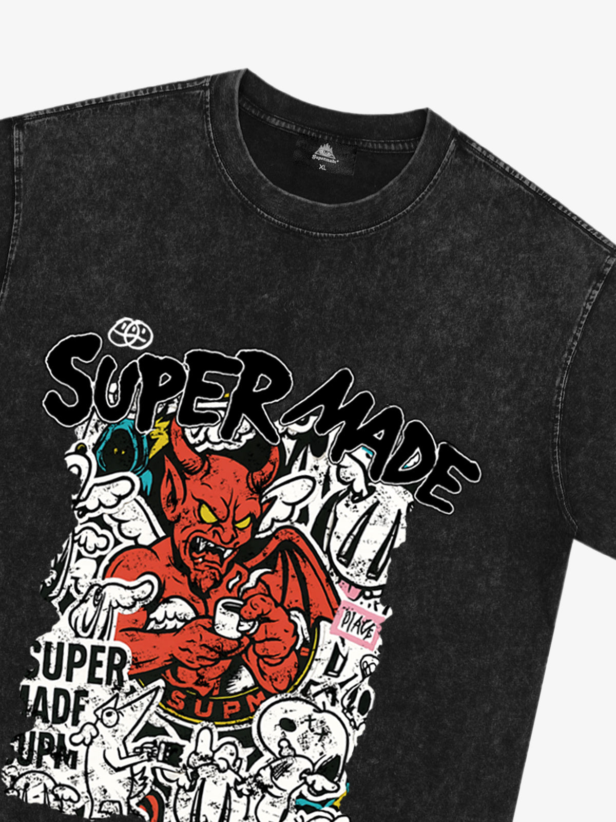 Street Devil Collage Pattern T-shirt 