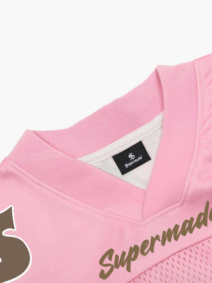 Pink Flame Print Jersey T-shirt - 2390