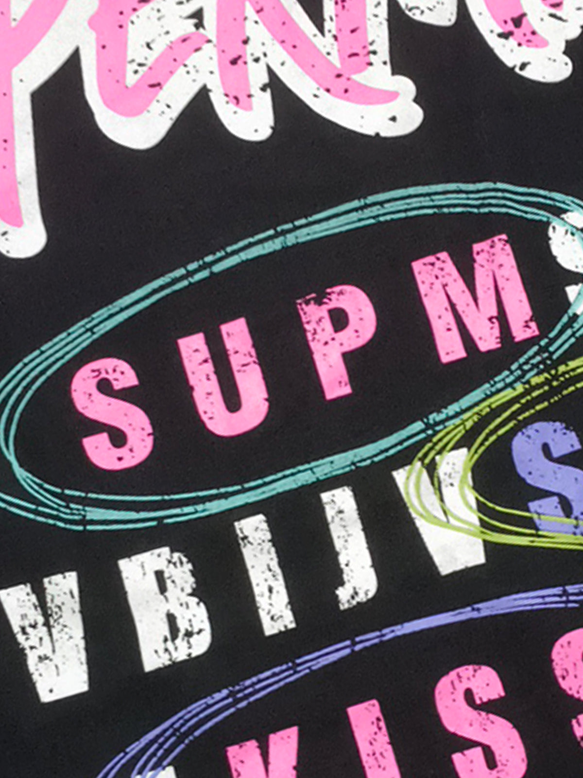 Retro Letter Graphic T-Shirt