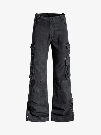 Cotton Blend Cargo Pants with Belted Straps and Multiple Pockets for Men and Women?