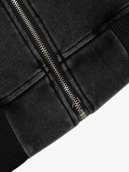 Stylish Chain-Printed Hoodie with Faux Fur Trim for Winter Fashion 