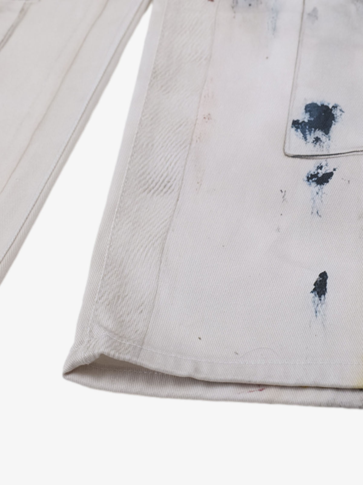 Artistic Splash Wide-Leg Jeans - Perfect for Casual and Fashionable Looks 