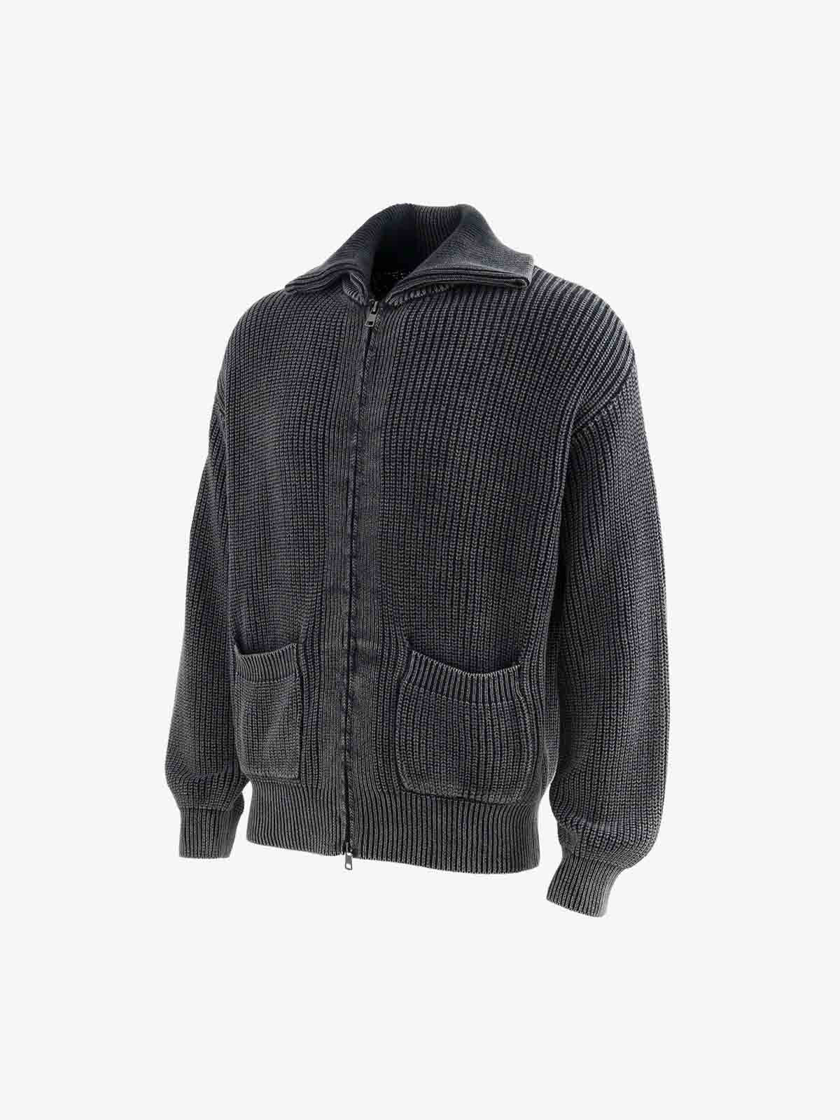 Vintage Chunky Zip Up Knit Jacket 